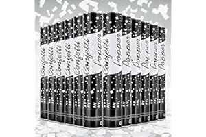 FIEKEICC Confetti Poppers 12 Pack - White Confetti Cannons for Wedding, Birthday, Graduation, Baby Shower, Anniversary, Christmas & New Year's