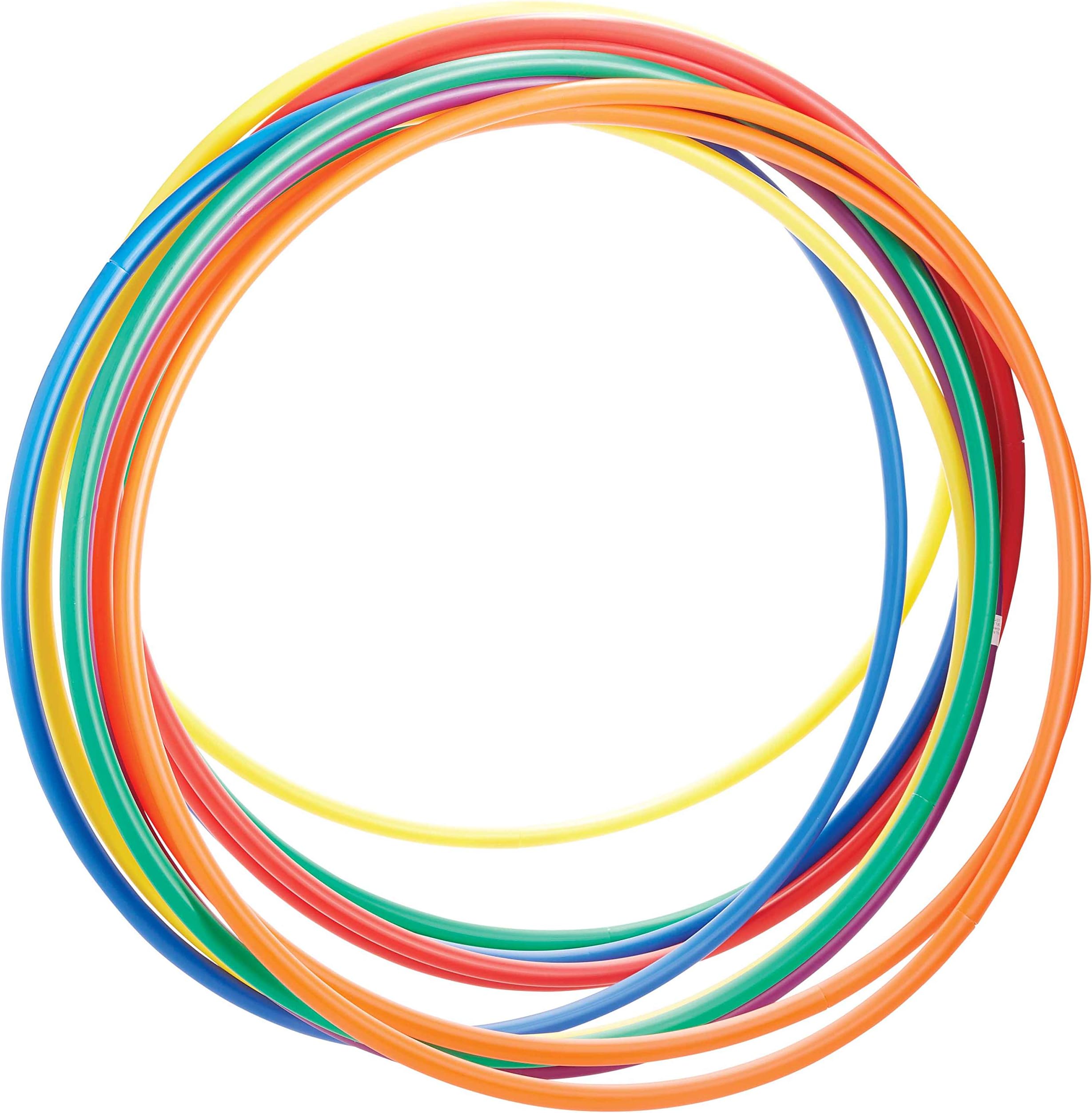 RKAYs Multi-colour Plastic Hula Hoops 55cm (21") Kids Fun Activity Games Adults Fitness Exercise Hoops (4pk)