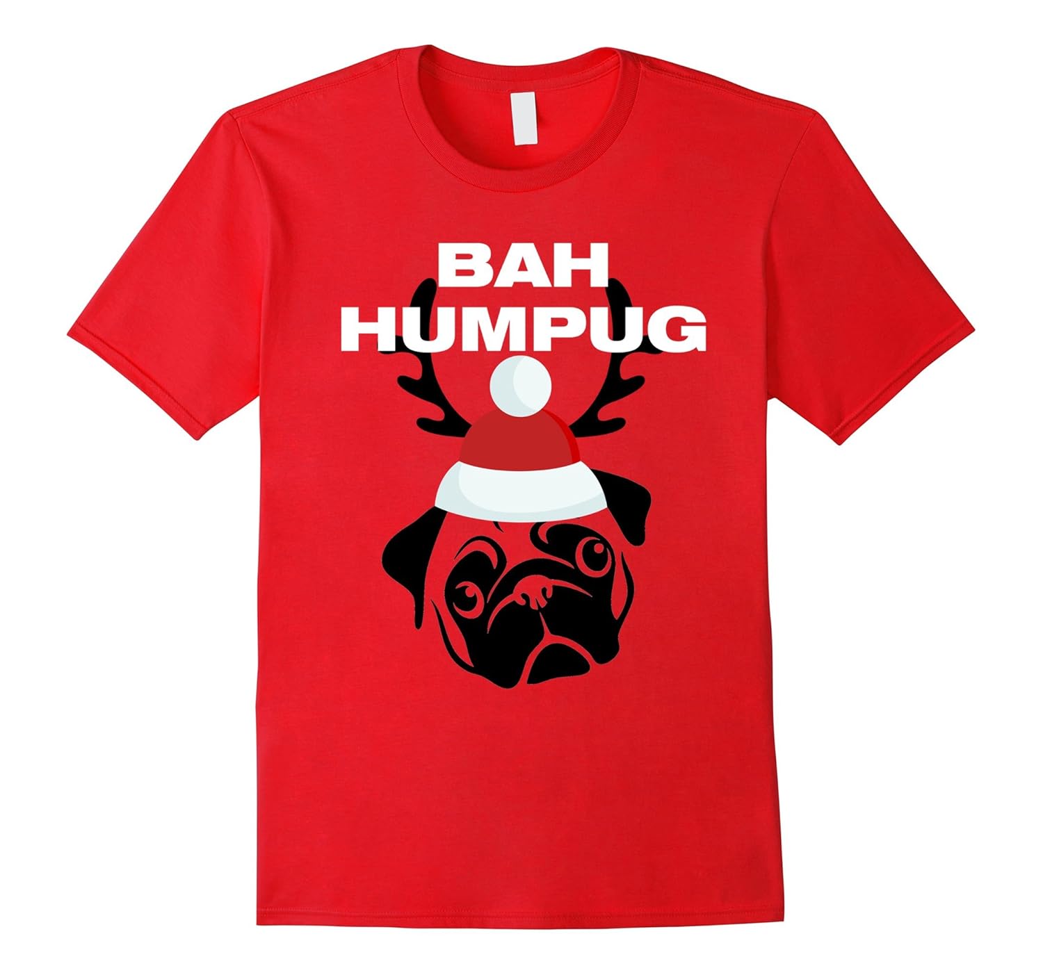 Pug Christmas T-Shirt - BAH HUMPUG shirt-ANZ