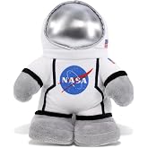 DolliBu Snug Mooshies Standing Astronaut Plush Stuffed Animal - 9 inches | fluffy animal for girls, wild animal plush toys for kids, super soft stuffed animal, huggable stuffed animal, sensory plush
