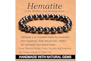 MASSIVE BEADS Handmade Yoga Stretch Elastic Bracelet Natural Stone Crystal Healing Power Energy Gifts for Unisex Adult 4mm 6mm 8mm 10mm