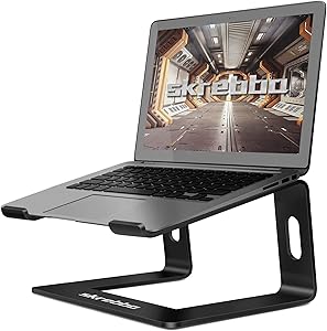 Laptop Stand, Detachable Aluminum Computer Notebook Holder Stand for Desk, Ergonomic Laptop Riser Portable Laptop Elevator Compatible with Apple MacBook Air Pro, HP, Dell 10-15.6
