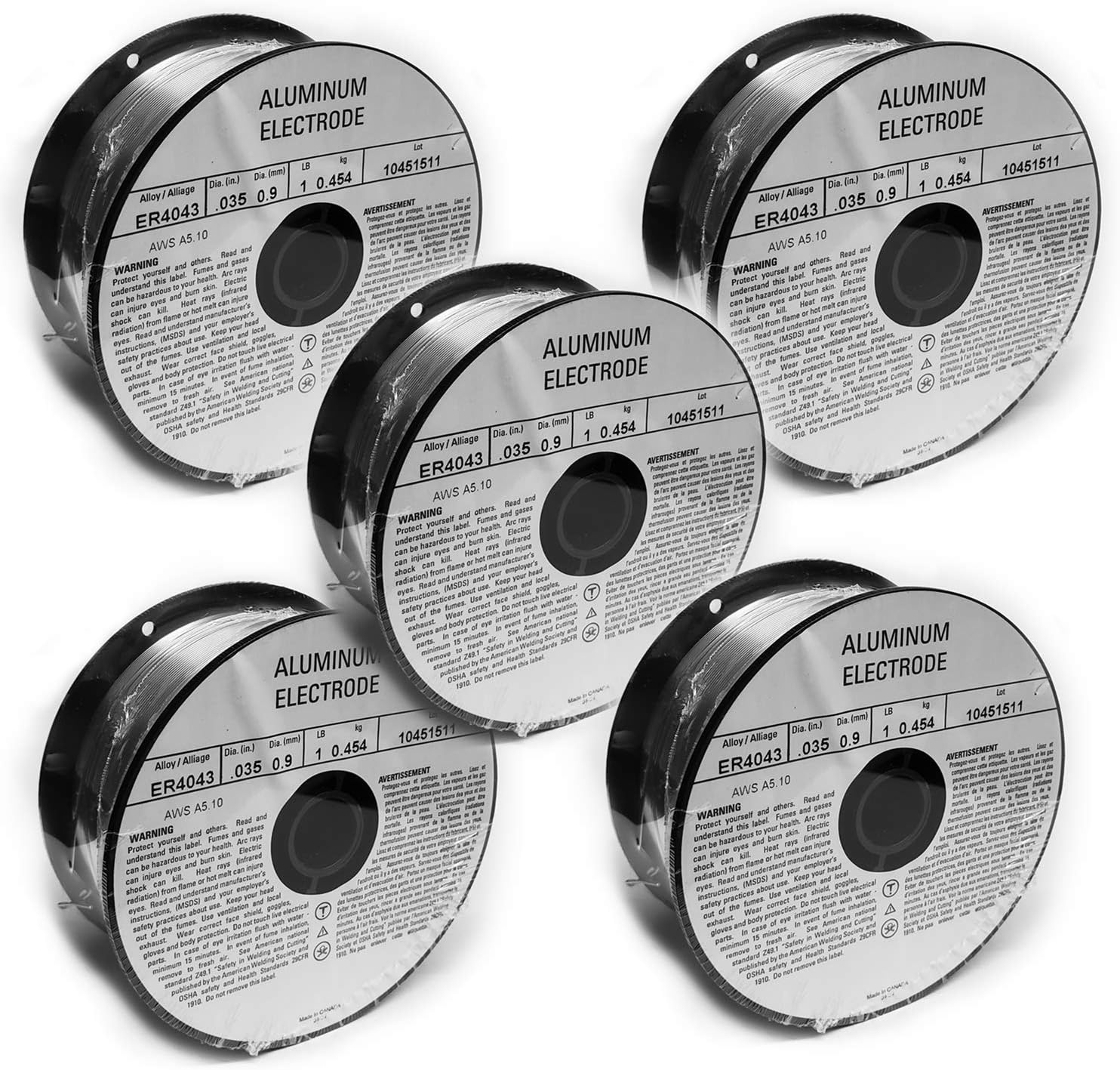 ER4043 GENERAL PURPOSE Aluminum MIG Welding wire .035 1LB Spool Lot 5