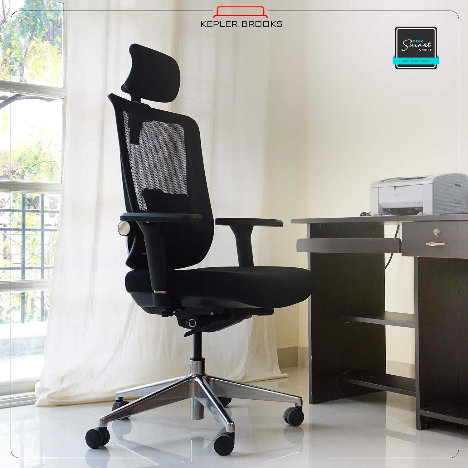 Kepler Brooks Fortius Mesh High Back Adjustable, Ergonomic & Reclining