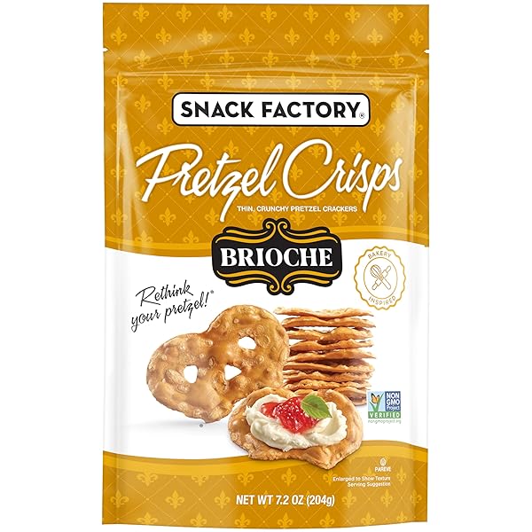 SNACK FACTORY PRETZEL CRISPS BRIOCHE PRETZEL CRACKERS, 7.2 OZ BAG