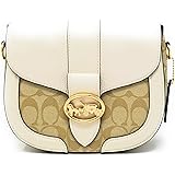 georgie shoulder bolsa in colorblock signature canvas with rivets