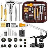 【Combination Version】Eventronic Watch Repair Tool Kit + Watch Press Tool 154PCS, Professional Watch Link Removal Kit, Watch Battery Replacement Tool Kit, Watch Band Tool, Spring Bar Tool Set,Watch Kit