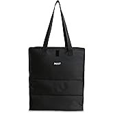 PackIt Freezable Grocery Tote 13 L Capacity, Black | Built-in ice packs, EcoFreeze+ Technology, Foldable, Reusable, Dual handles, Zip closure, For fresh groceries