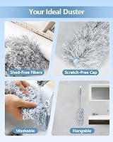 Fogray 2026 Upgraded Extendable Duster Telescopic Soft Silicone Cap Microfiber view 5