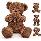suepcuddly 20" Posed Teddy Bear Stuffed Animal Cute Plush Toy for Girl Kids (Dark Brown)