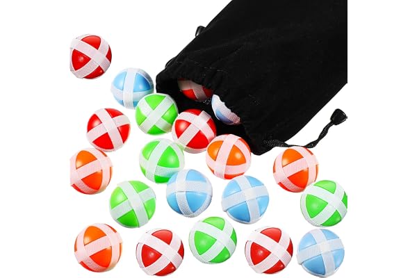 Skylety 20 Pieces Sticky Balls for Fabric Dart Board, Dart Hook and Loop Balls, Safe Sport Balls Toy Darts Game Accessories f