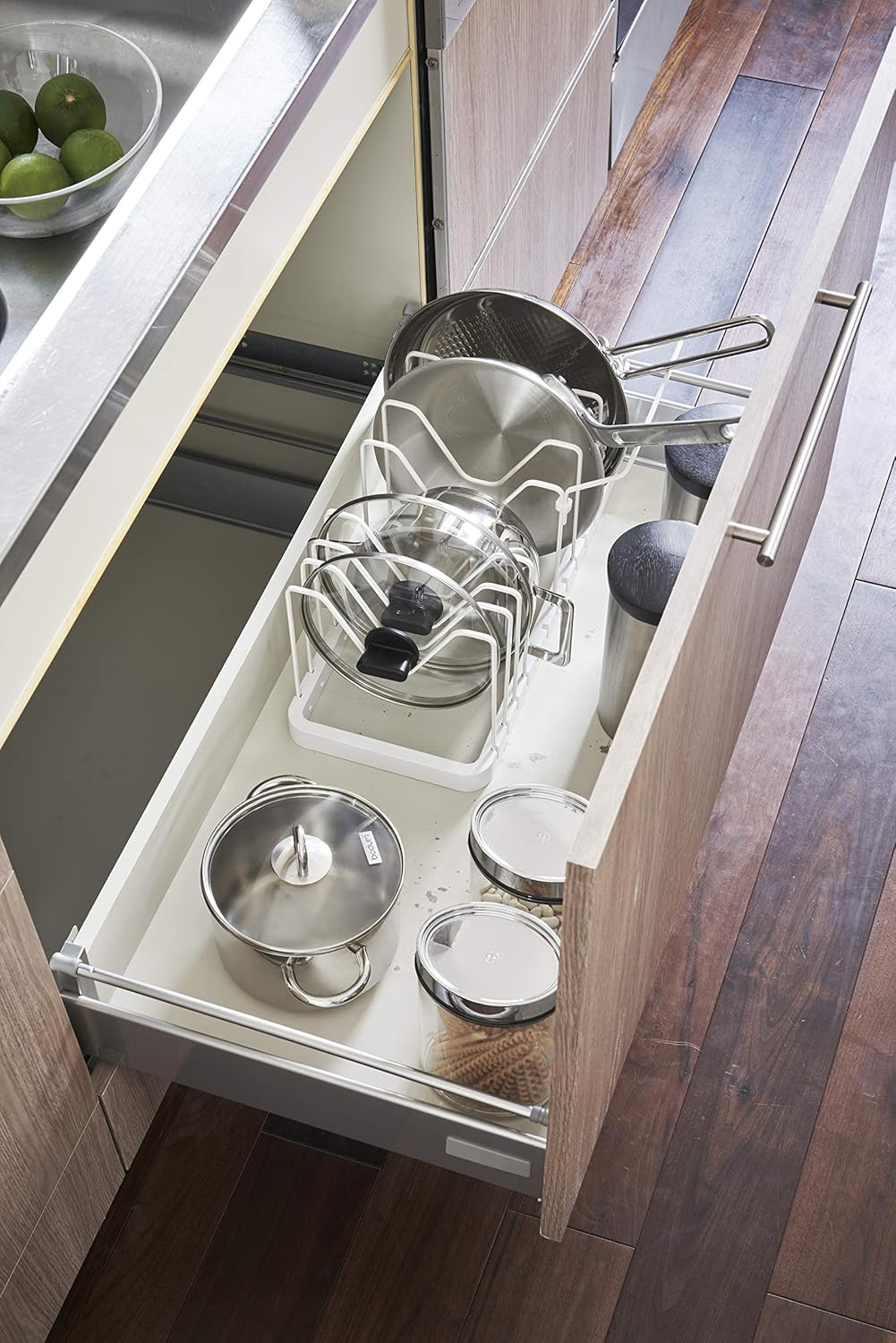 山崎実業 シンク下 伸縮鍋蓋フライパンスタンド タワー 3840