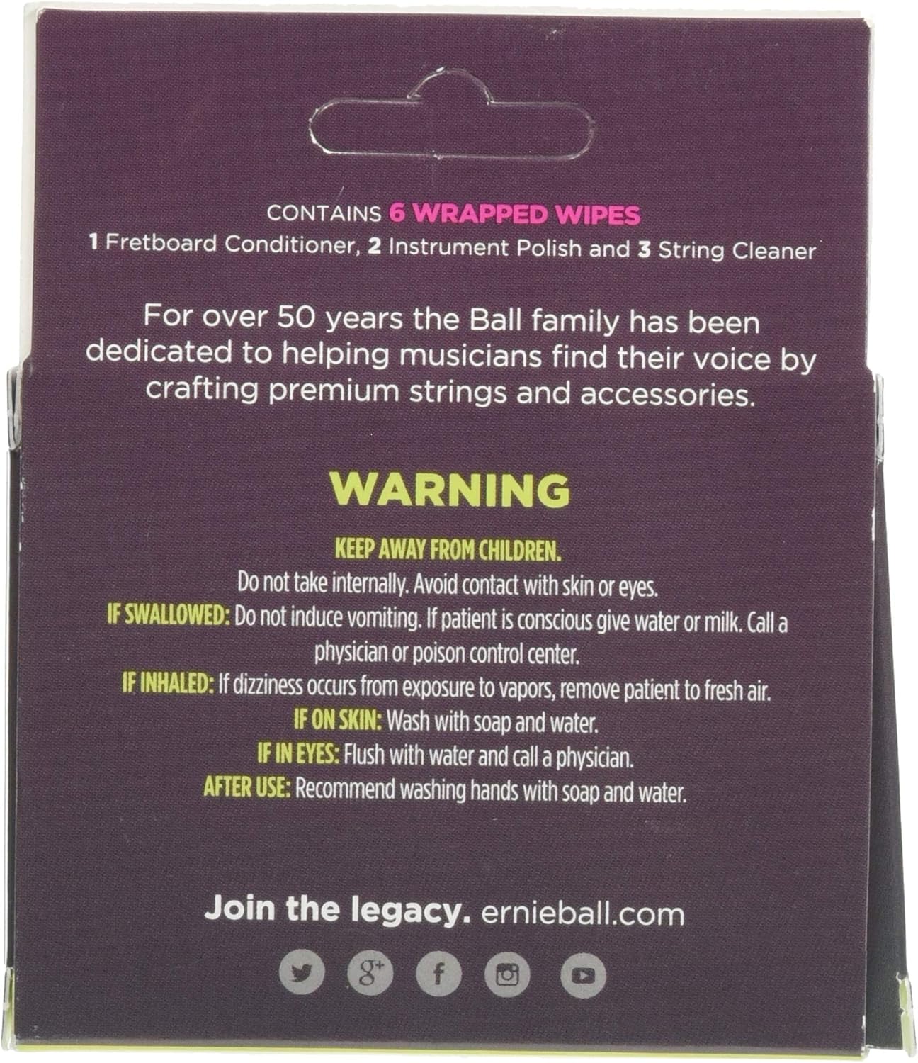 Ernie Ball Wonder Wipes Combo Pack, 6 pack: Musical Instruments