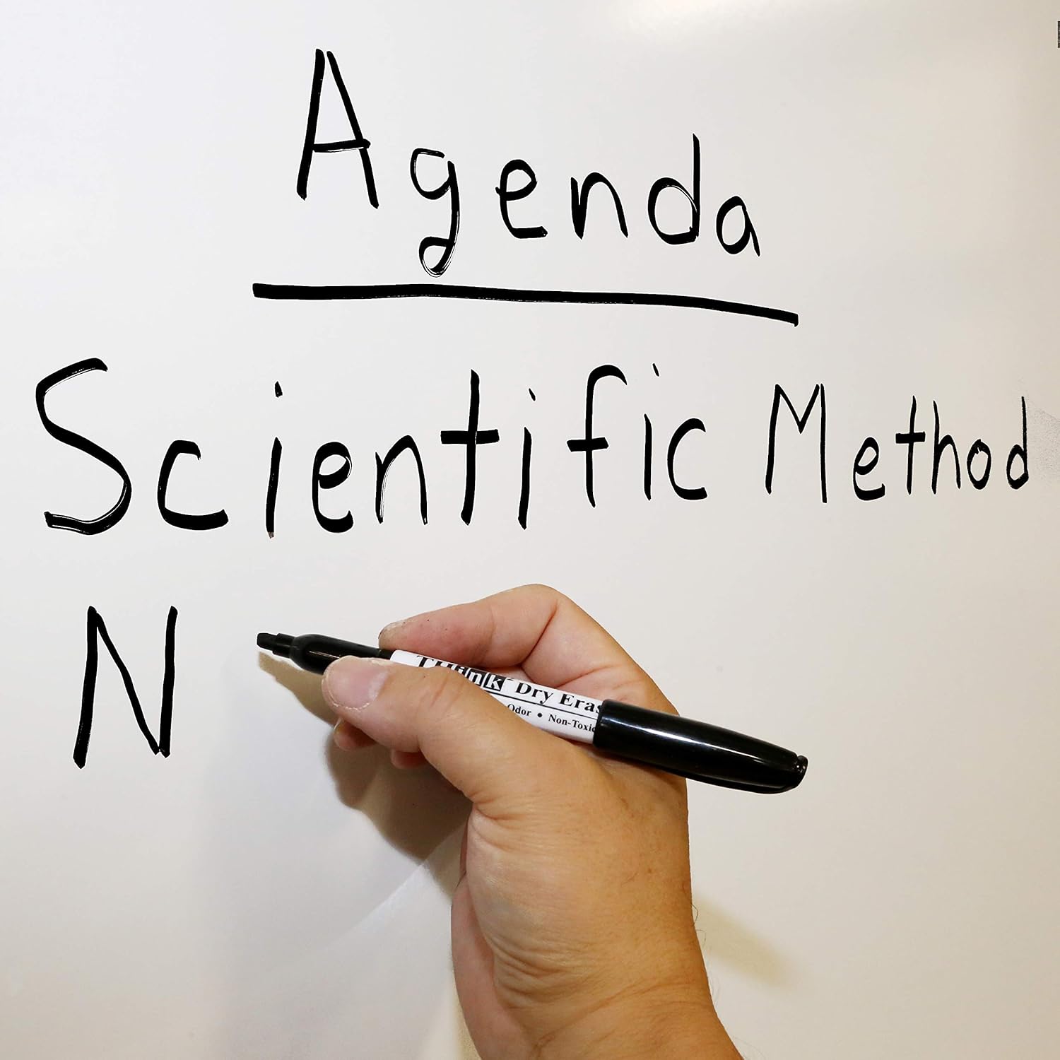 [6 Color Dry Erase Markers] Think2 Chisel Tip Markers with Eraser & Cleaner Set. (1 Black, 1 Red, 1 Blue, 1 Green, 1 Purple, 1 Brown) AP Certified German Ink. For Kids, Classroom, Office, Home : Office Products