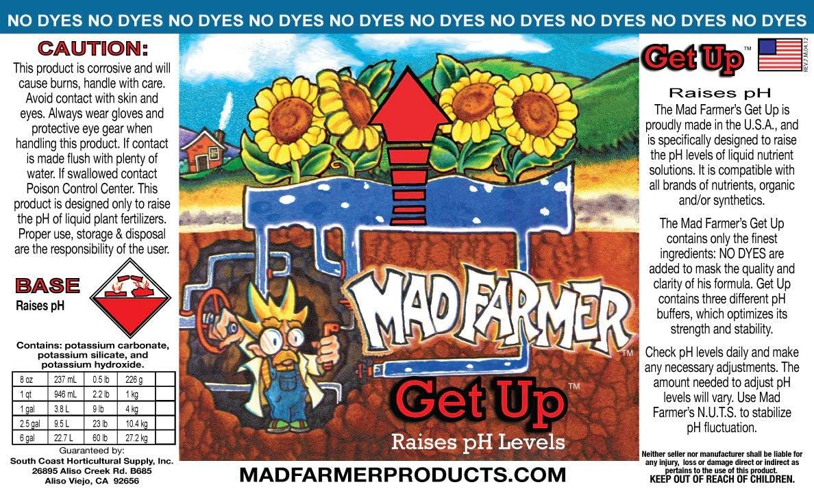 Mad Farmer Get Up - Raise pH Levels - 1 Gallon
