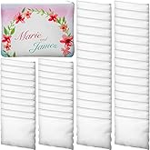 Frienda 50 Pcs Sublimation Blank Canvas Makeup Bags Bulk DIY Heat Transfer Canvas Pen Case Pencil Cosmetic Makeup Bags Clear Sublimation Blank Pouch with Zipper (9 x 6.89 Inch,White)