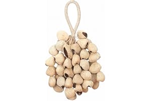 African Cacho Seed Rattle, Natural Shell Hand Percussion Instrument with Ergonomic Hemp Handle, Authentic Peruvian Shaker for