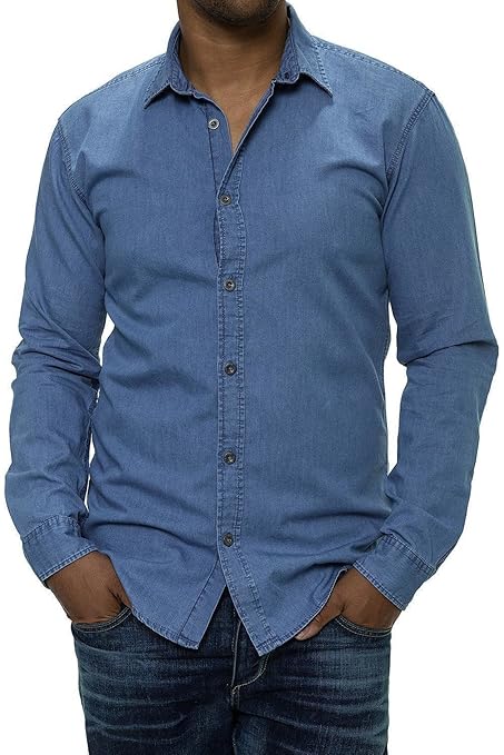 blue shirt jeans combination