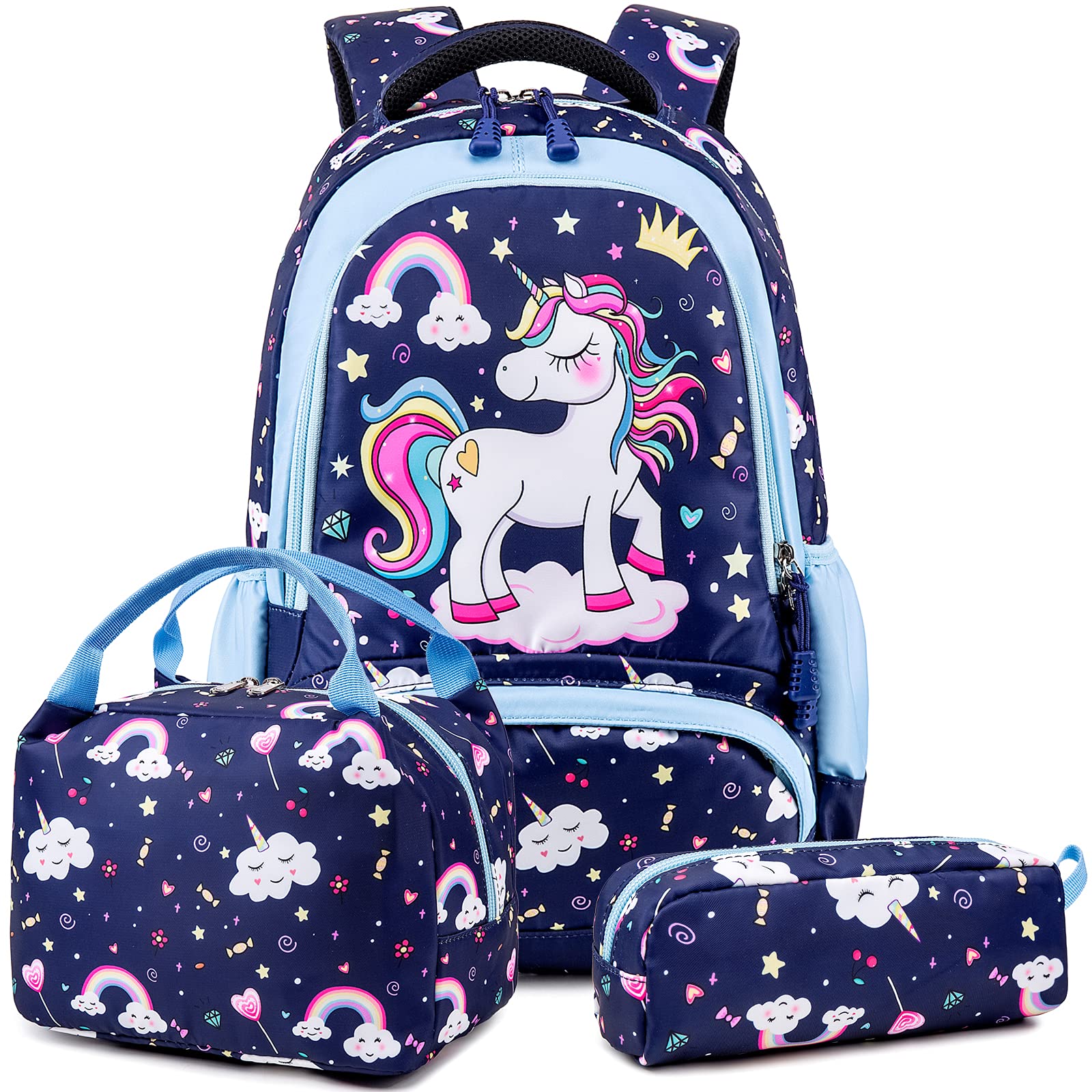 unicorn school bag set