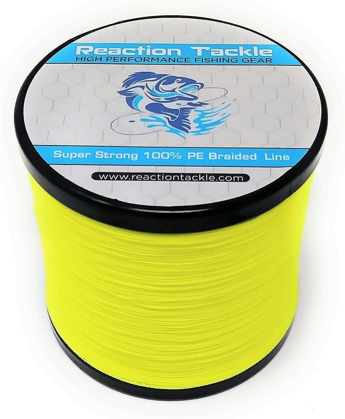 Reaction Tackle Braided Fishing Line - Pro Grade Power Performance for Saltwater or Freshwater - Colored Diamond Braid for Extra Visibility
