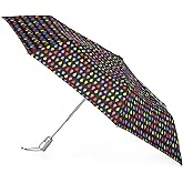 totes Automatic Eco Open Close Water-Resistant Travel Folding Umbrella with Sun Protection