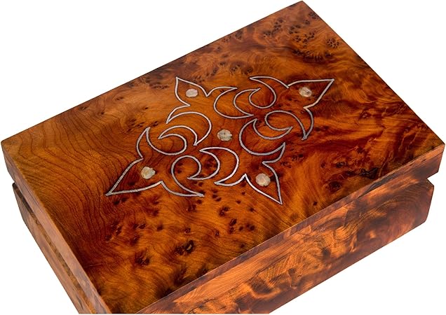 Moroccan Buzz Nácar incrustaciones caja, marroquí Thuya madera: Amazon.es: Hogar