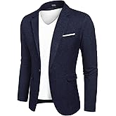 COOFANDY Men's Blazer Casual Sport Coats Slim Fit One Button Suit Jacket Lightweight Sports Jacket