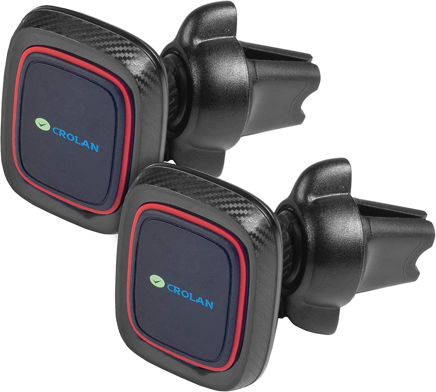 Crolan Universal Air Vent Magnetic Mount Car Phone Holder with a Super Strong Magnet for Cell Phones and Mini Tablets Fast Swift - Snap Technology 1 Pack