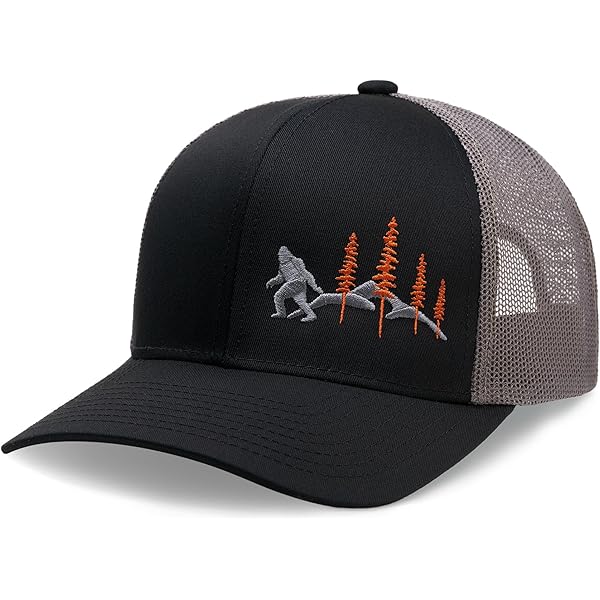LARIX – Sombrero De Camionero Para Hombre Tamarack Mountain Gorra De Beisbol De Malla Snapback Gorra Negra Logo Gris Talla Unica 2