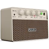 Flatsons FBA-10 Guitar Amp, 10W Mini Electric Guitar Amplifier with Clean/Drive Channel, 6H Work, USB-C Rechargeable, 3.5mm Headphone/AUX, Wireless Portable Amp for Indoor Practice, Travel (White)