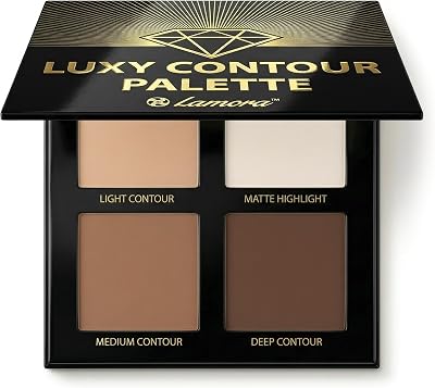 Lamora Contour Palette Makeup Powder 4 Matte Colors Vegan Cruelty Free Highlight
