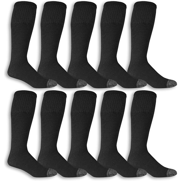 Fruit Of The Loom Work Gear Heavy Duty Crew Socks - 6 Pair Pack, Men's Size 6-12