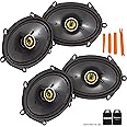 Kicker 46CSC684 - Two Pairs of CS-Series CSC68 6x8-Inch (160x200mm) Coaxial Speakers, 4-Ohm (2 Pairs)