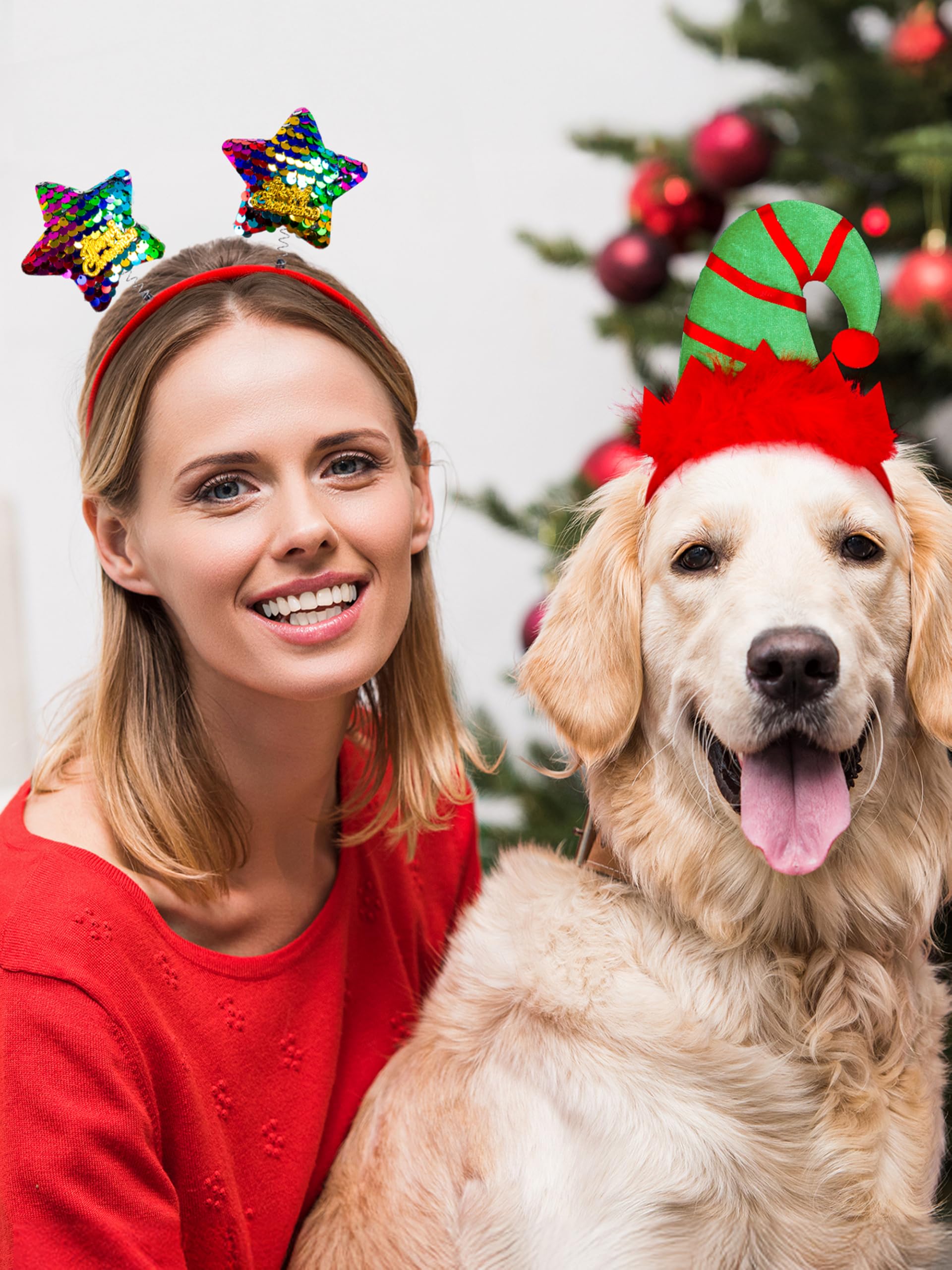 16PCS Christmas Headbands for Women, Christmas Accessories Headwears for Xmas Party Supplies Favors Accessories