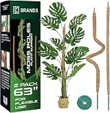 K-Brands Moss Pole 2 Pack 160 cm Bendable Plant Support Sticks with Ties