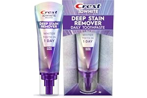 Crest 3DWHITE Brilliance Deep Stain Remover Toothpaste - Daily Use - Next-Level Whitening - 1-Day Turnaround, 67 mL