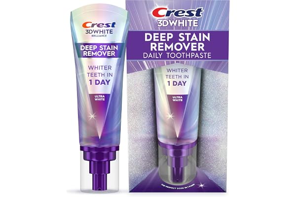 Crest Toothpaste 3DWhite Deep Stain Remover Ultra White - 67mL - Daily Use - Whiter Teeth in 1 Day