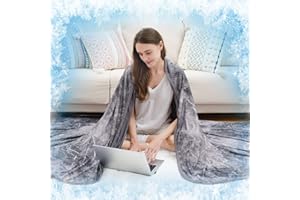 HOMFINE Cooling Blanket Tie Dye with Double Sided Cold Effect - Lightweight Breathable Summer Blankets for Bed, Transfer Heat to Keep Body Cool for Hot Sleepers and Night Sweats, Grey, 108"x90"