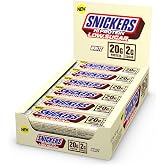Snickers Bars - Low Sugar High Protein Bars- White Chocolate - 12x57g,12 Count (Pack of 1)