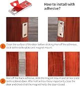 Yibaijia 8 Packs Cabinet Door Magnets Self Adhesive Ultra Thin Strips view 3