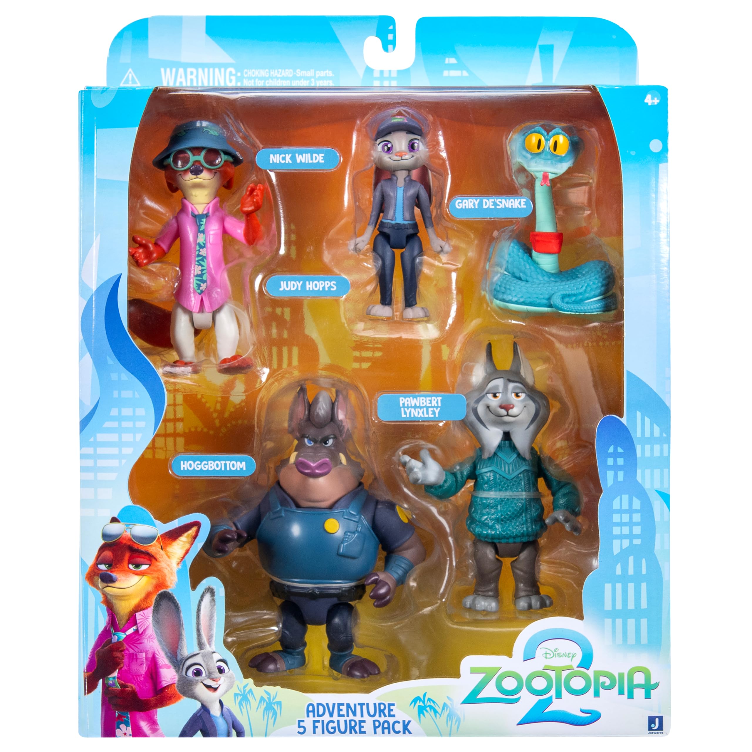 Disney’s Zootopia 2 Adventure 5-Pack - Articulated 3” Figures with 2 Undercover Characters - Collector’s Series - Suitable for Ages 4+