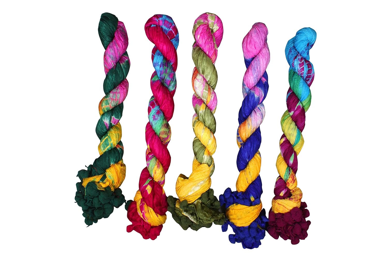 rangreza women's polyester combo of 5 dupatta (multicolor_free size)