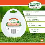 SOL 2 Pack Garden Strimmer Line 20m x 1.2mm Heavy Duty Nylon Cord view 2