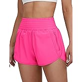 BMJL Women's Athletic Shorts High Waisted Running Short Pocket 2.5" Sporty Shorts Gym Elastic Workout Shorts