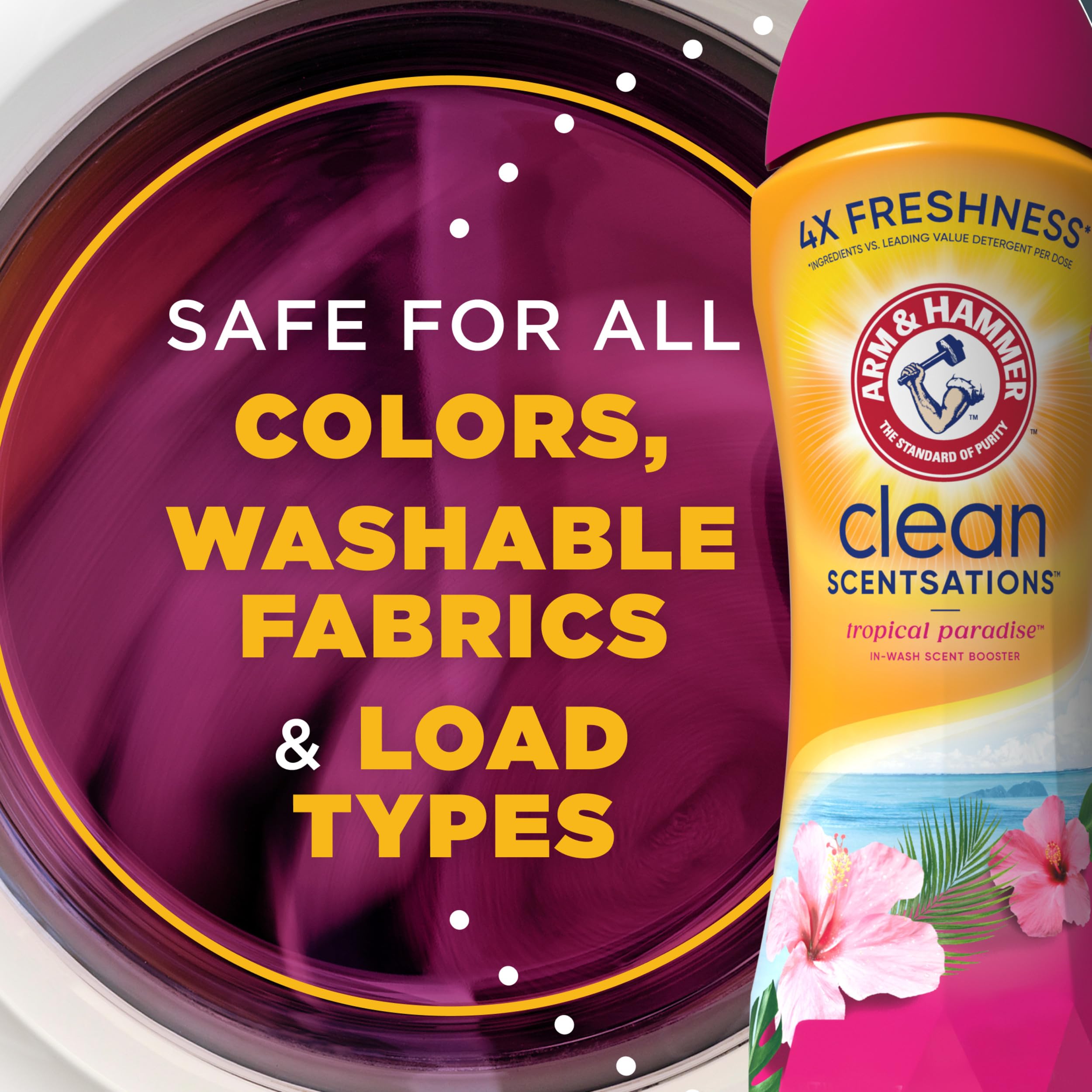 Arm & Hammer In-Wash Scent Booster, Tropical Paradise, 37.8 Ounce