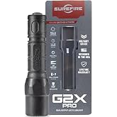 SureFire Handheld LED Flashlight - G2X Tactical 600 Lumens 8,700 Candela | G2X Tactical Dual Output Hybrid Beam LED Flashlight w/ Click Tailcap Switch - Mil-Spec Hard Anodized IPX7