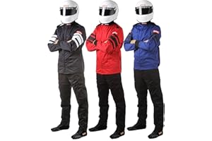 RaceQuip Racing Driver Fire Suit Jacket Multi Layer SFI 3.2A/ 5 Black Med-Tall 121004