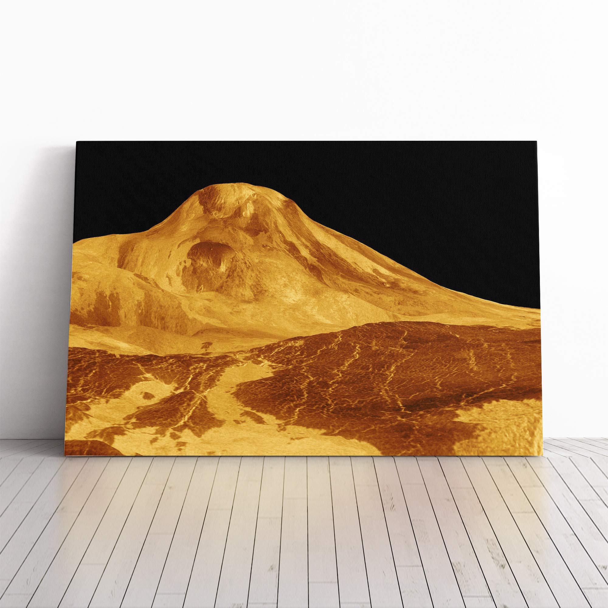 Maat Mons Planet Venus Space Canvas Print | Gallery Wrapped 30mm Frame Wall Art | 20x14 inches | Ready to Hang | Modern Space Picture | Living Room Bedroom Lounge Office