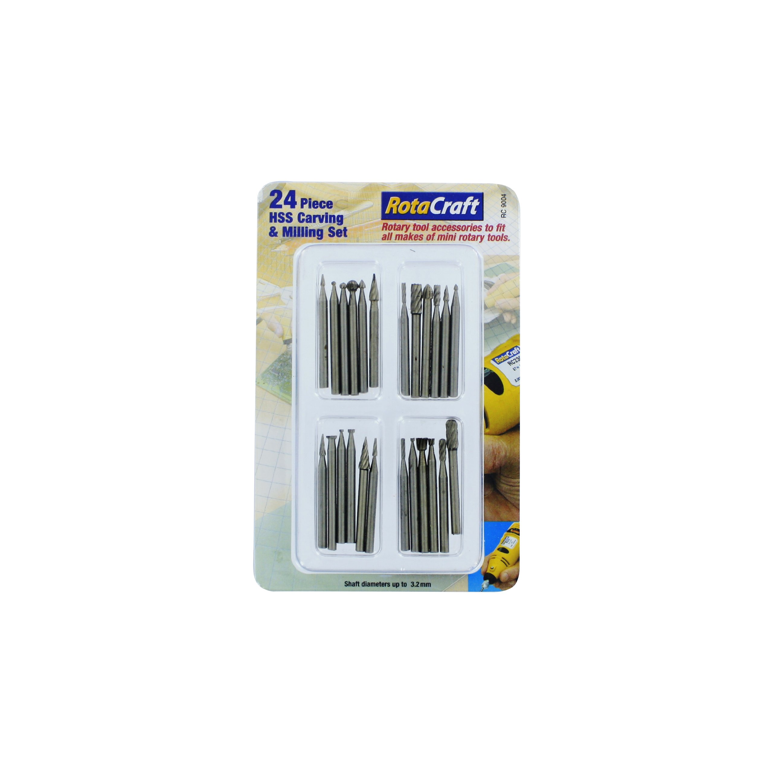 Best Price Square DRILL SET, CARVING/MILLING 24PC RC9004 By ROTACRAFT