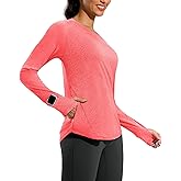 G Gradual Long Sleeve Workout Tops for Women Quick Dry Lightweight Running Athletic Shirts with Zip Pocket Moisture Wicking